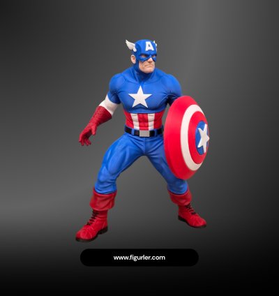 Captain America Figürü | 3D Baskı Marvel Koleksiyon Figürü