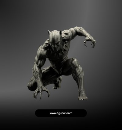 Black Panther Figürü | 3D Baskı Marvel Koleksiyon Figürü